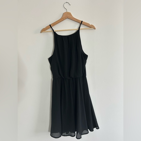 Francesca's Black Short Halter Dress - Picture 4 of 6